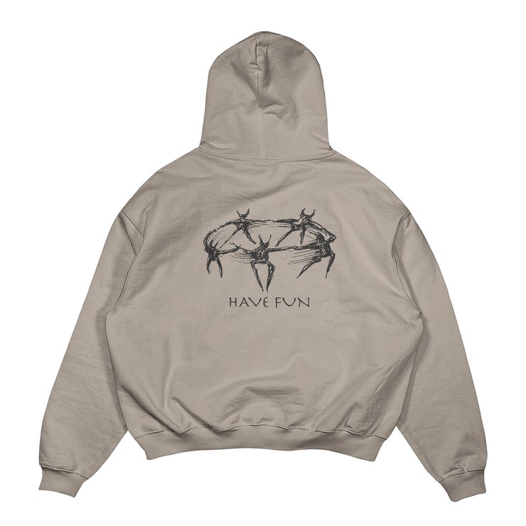 Purchase Hoodie "Have fun" beige (HF02TblBG-L-2) - Price: 35$ by CUPAGE